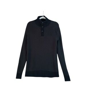 G-Star RAW Mock‎ Neck Knit Sweater Mens Medium Button Up Ribbed Pullover Top